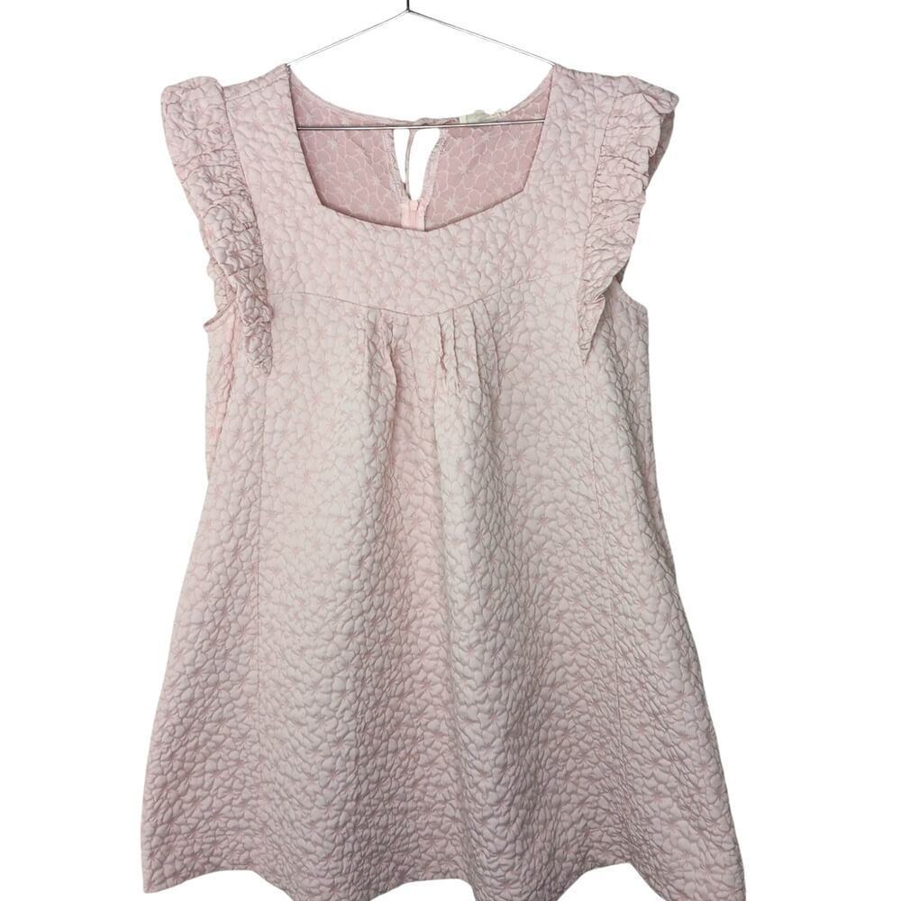 New with Tags Easel TEXTURED DRESS Pink Babydoll Dress SZ S - Picture 2 of 12